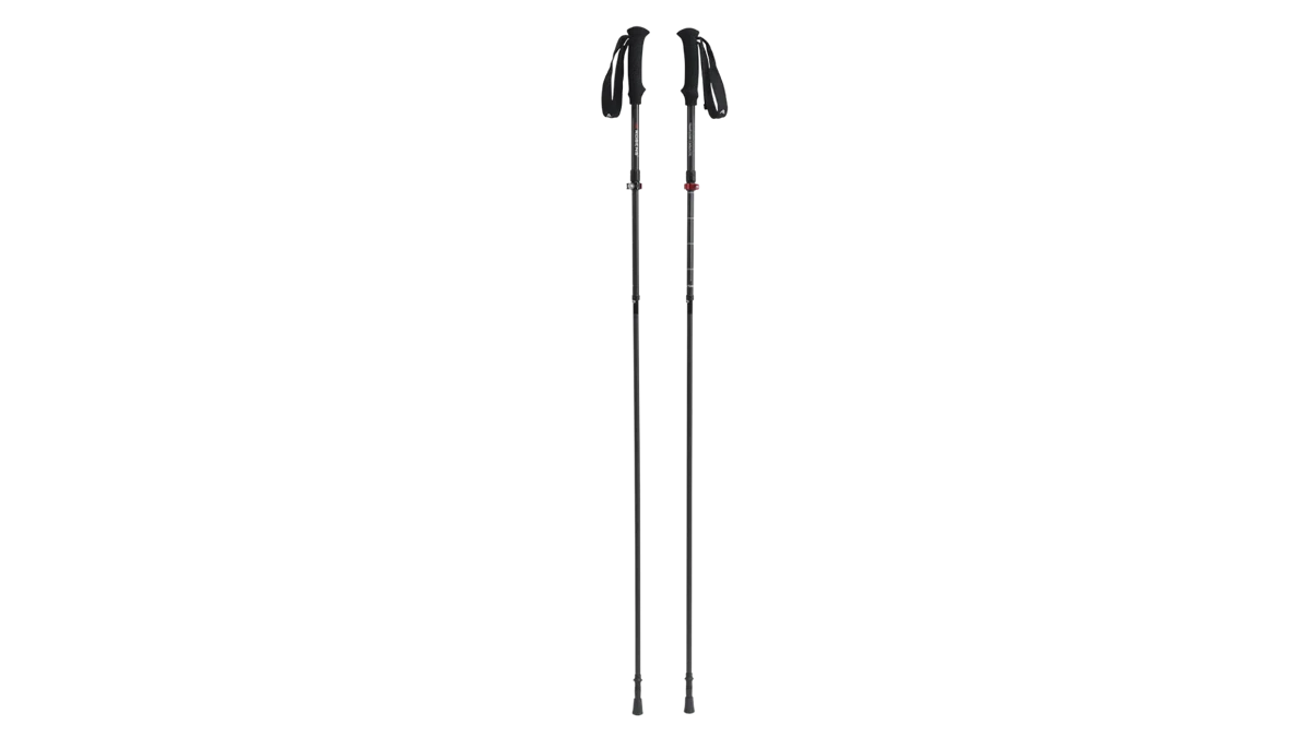 Robens Hawksdale Carbon UL walking poles with lightweight carbon shafts and ergonomic grips for outdoor hiking and trekking.