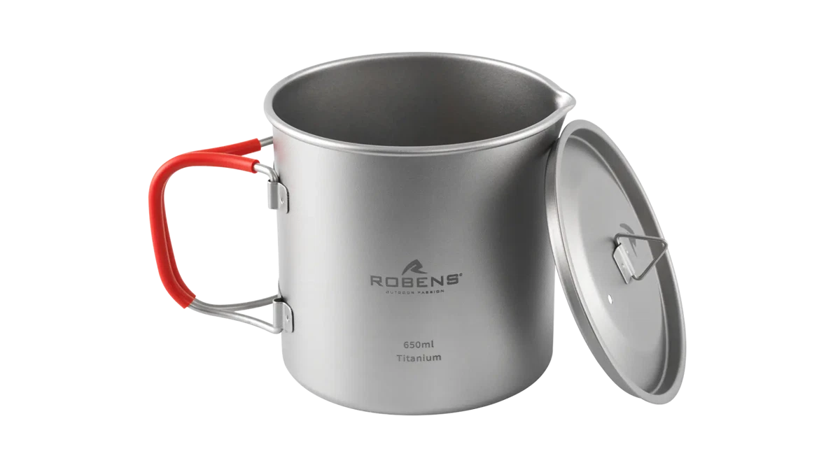 Robens Forge Solo Pot UL accessory set with lightweight, durable camping cookware for solo outdoor cooking.