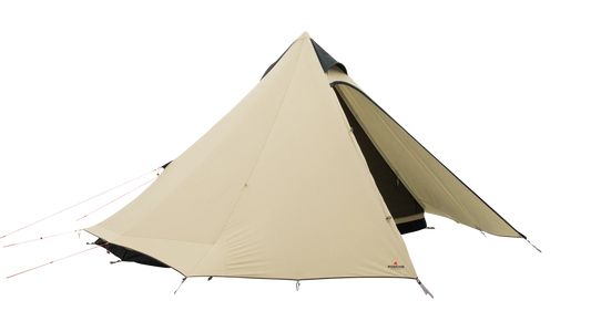 Robens Fairbanks Grande Tipi Tent showing the spacious polycotton camping tent with large entrance and multiple windows for 7 people.