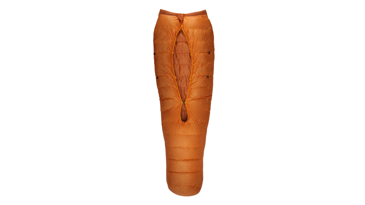 Robens Scoria Quilt UL sleeping bag with regular size, designed for cold weather camping, rated to -6°C, shown in the image.