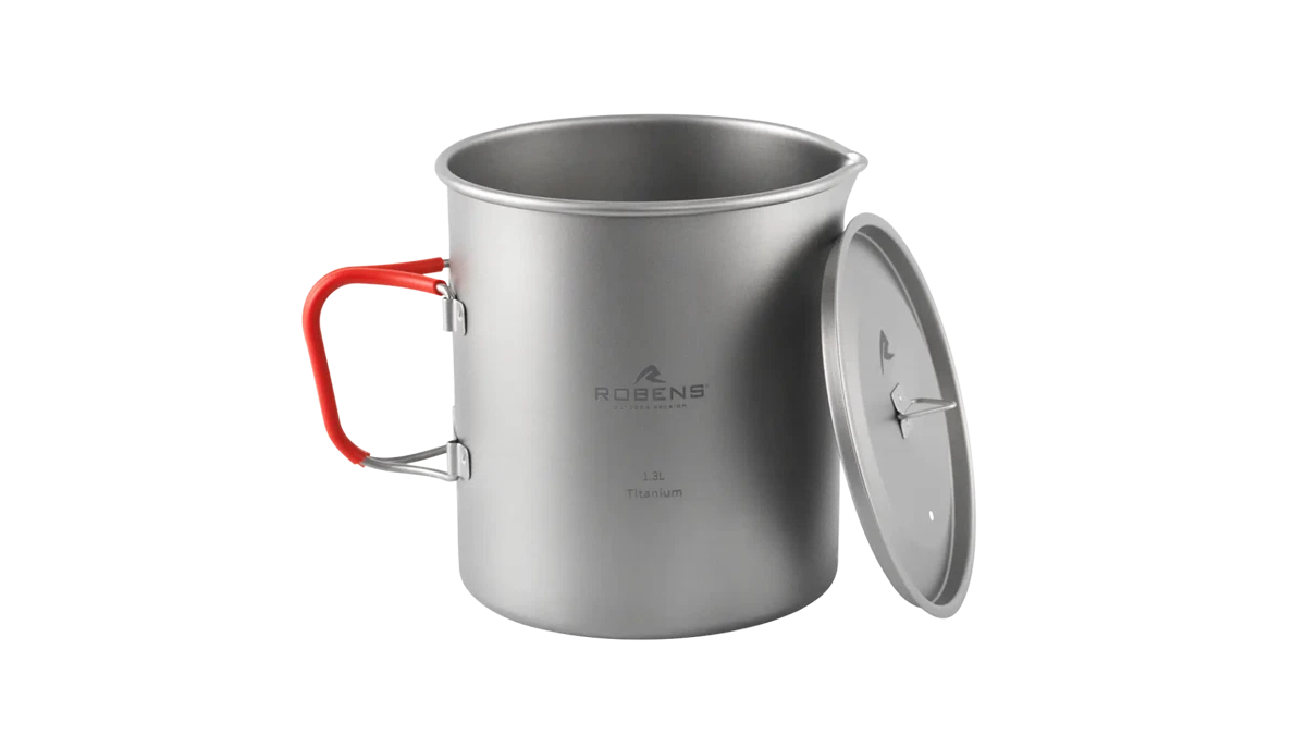 Robens Forge Duo Pot UL accessories, lightweight camping cookware with durable handles and compact design for outdoor cooking.