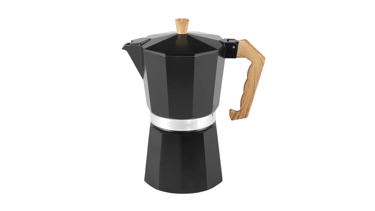 Outwell Brew Espresso Maker XL kitchenware, compact espresso maker with stainless steel design for rich coffee brewing.