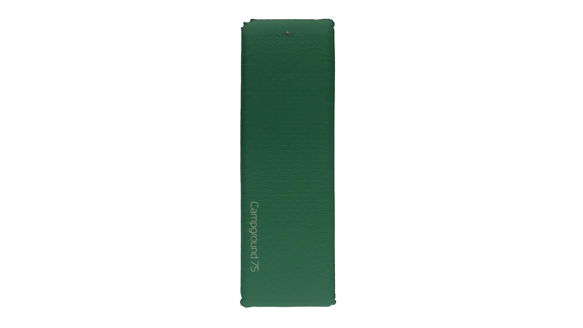 Robens Campground 75 self-inflating camping mat spread out on a campsite, showing its thick, supportive design for outdoor sleeping comfort.