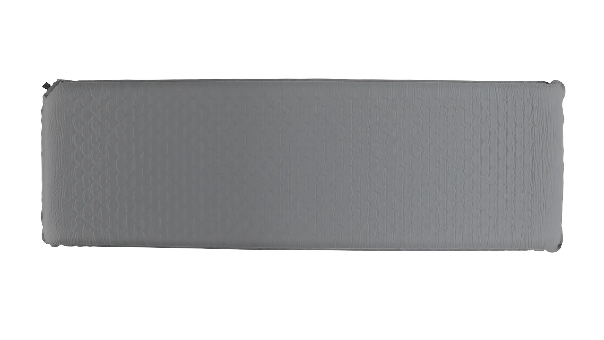 Robens Campground 75 self-inflating mat laid out on a campsite, showcasing its compact design and padded surface for camping comfort.