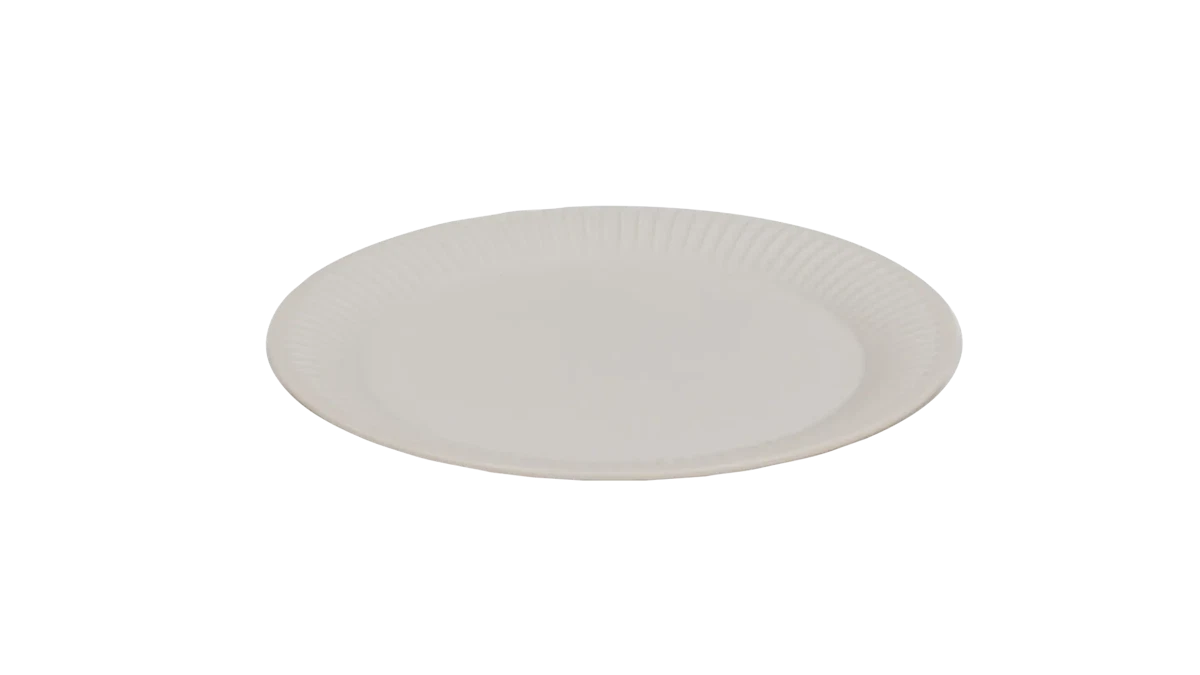 Outwell Delish 4 Person Dinner Set in Sandstone, a complete tableware set with plates, bowls, and cups for outdoor dining.