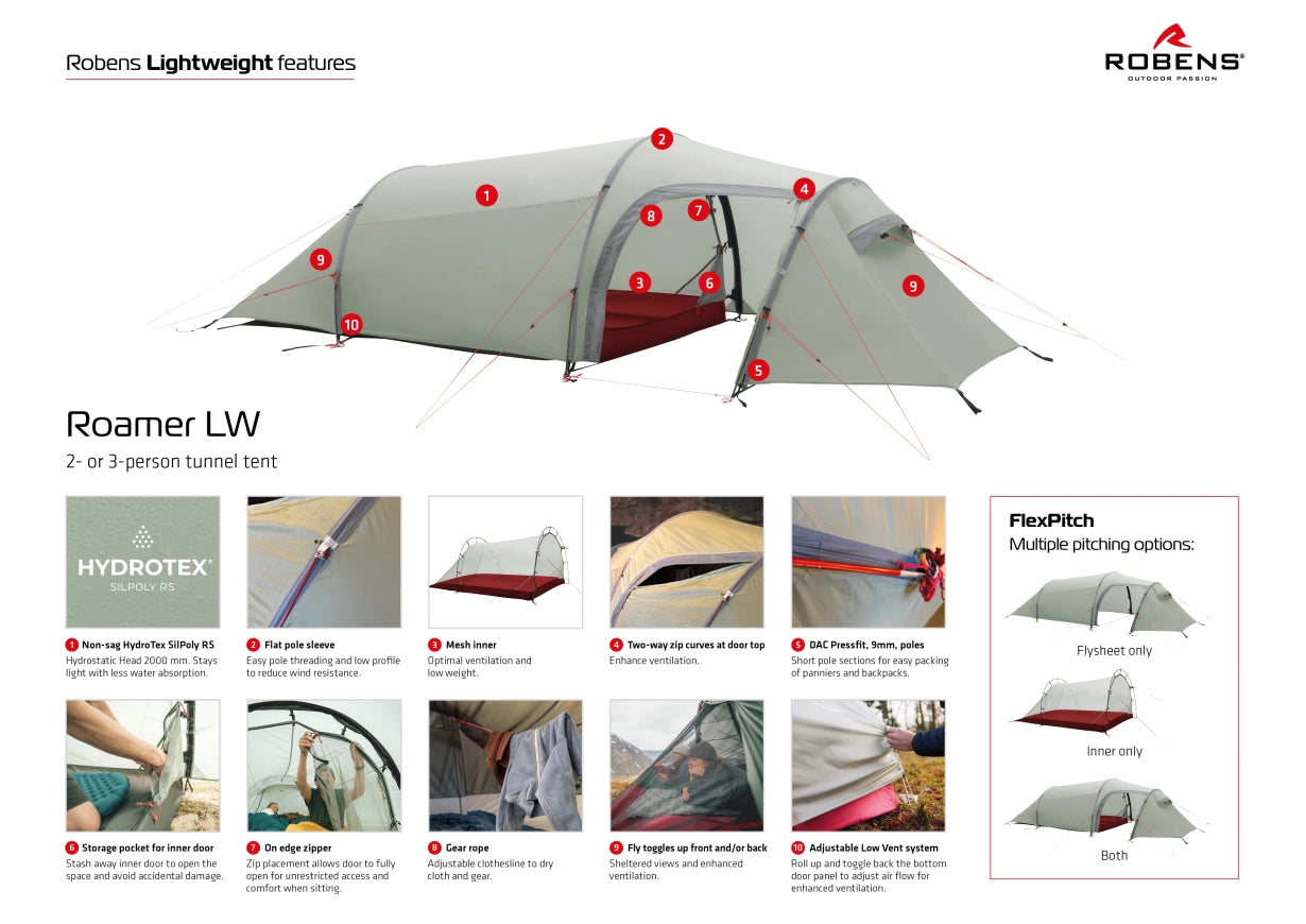 Robens Roamer 2 LW Versatile Tunnel Tent