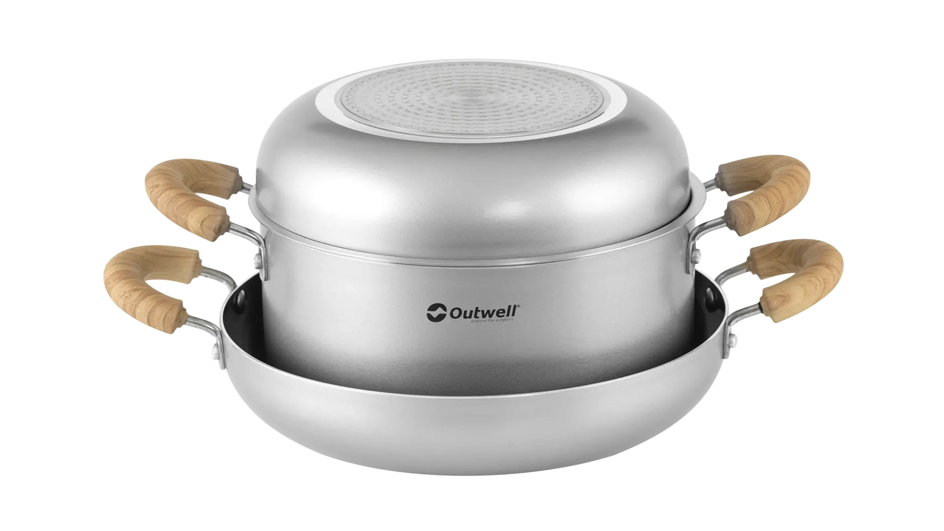 Outwell Feast Ceramic Set XL kitchenware with multiple ceramic dishes and bowls, ideal for serving and dining at home.