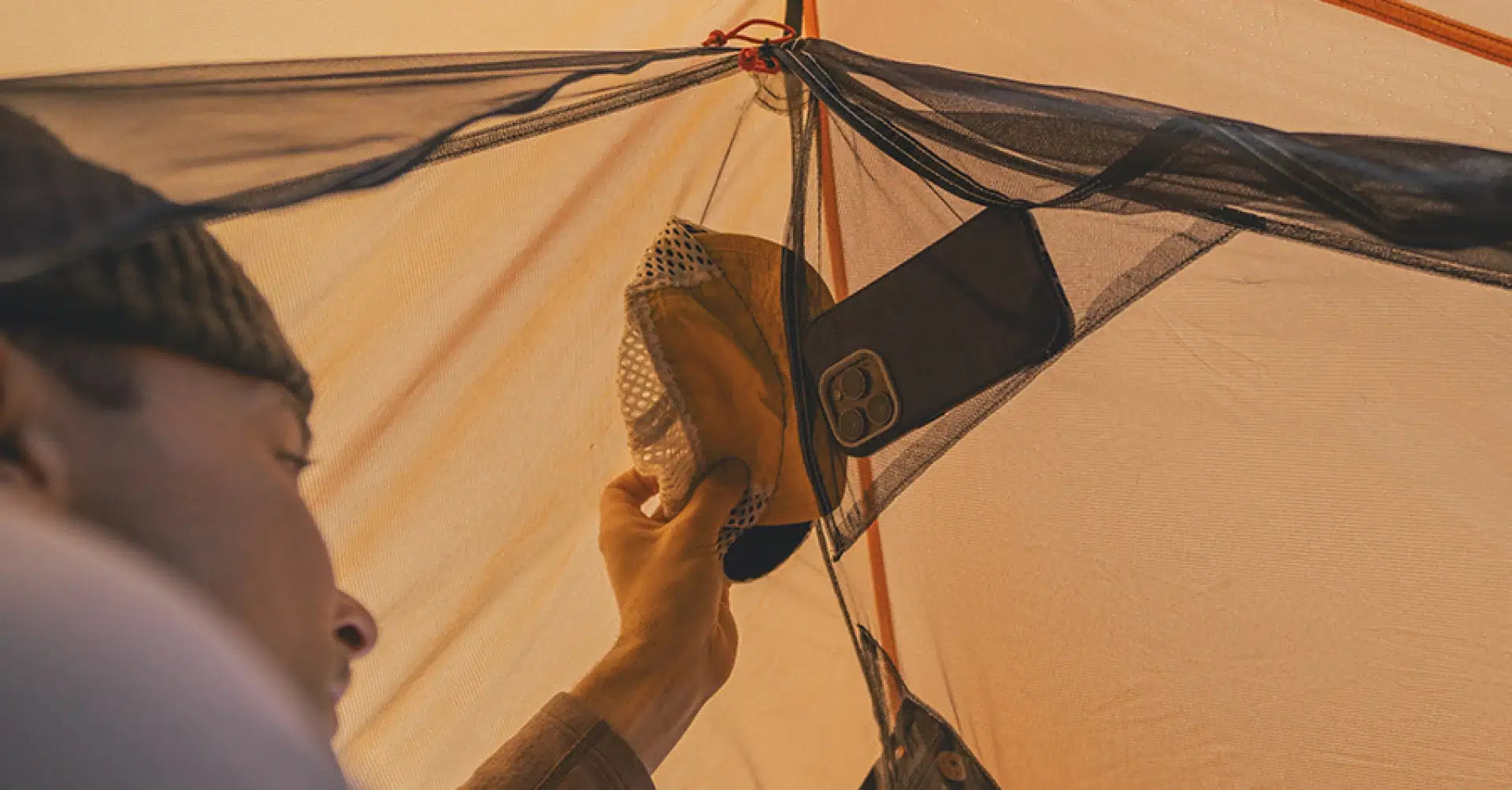 Robens Via 1 UL 1-Person Trekking Pole Tent set up outdoors, showing lightweight, compact tent with entrance and rainfly.