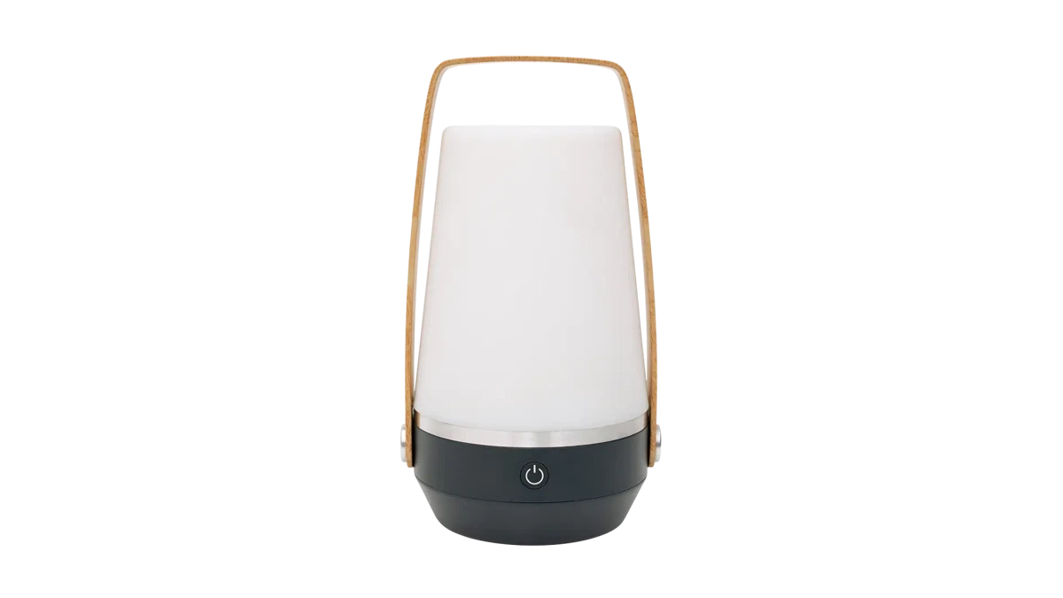 Outwell Aurelia L outdoor lighting fixture with a sleek design, featuring a durable black finish and integrated LED light.