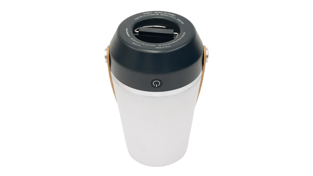 Outwell Aurelia L lighting fixture with multiple LED bulbs and adjustable brightness in a sleek, modern design.